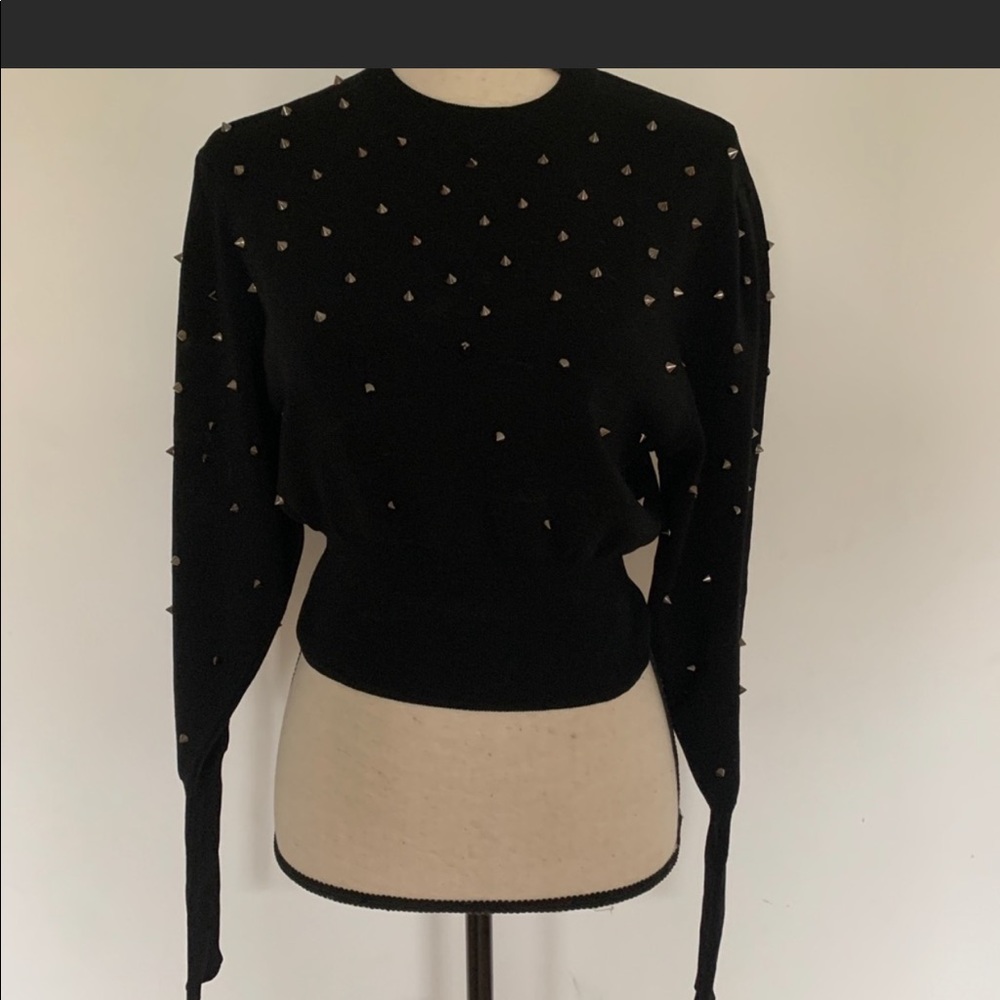 Zara Studded Black Sweater